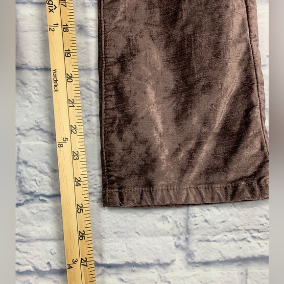 Free People Taupe Brown Velvet Cropped Flare Pants Size 24 Bohemian 90’s Y2K - Picture 15 of 15